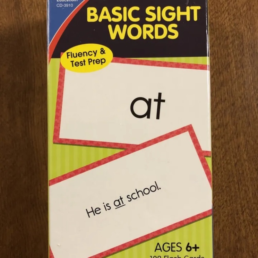 Basic Sight Words Flash Cards  Ages 6+
